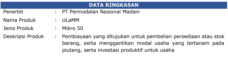 Data Ringkasan ULaMM